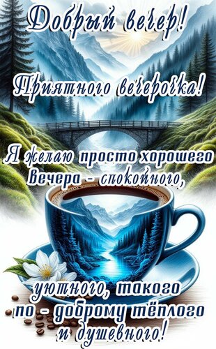 Открытка Добрый вечер