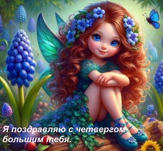 Открытка Я поздравляю с четвергом большим тебя.