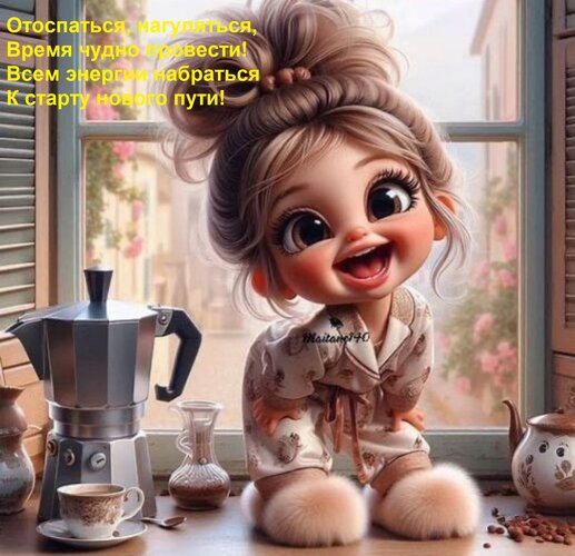 Открытка Отоспаться, нагуляться, Время чудно провести! Всем энергии набраться К старту нового пути!