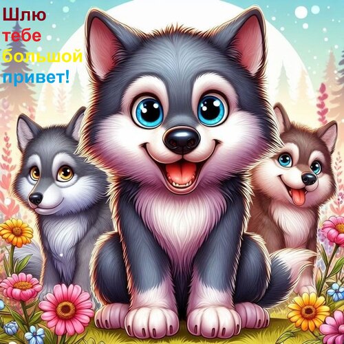 Открытка Шлю тебе большой привет!