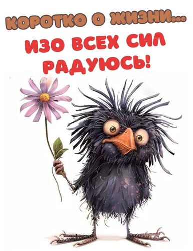 Открытка Коротко о жизни... Изо всех сил радуюсь