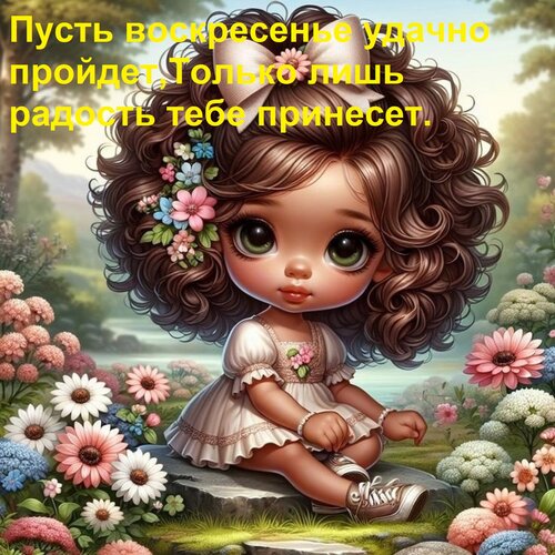 Открытка Пусть воскресенье удачно пройдет, Только лишь радость тебе принесет.