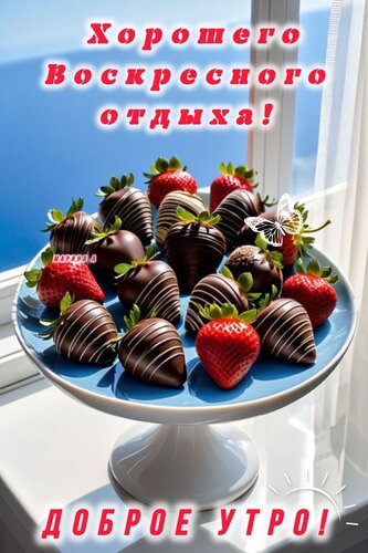 Открытка ДОБРОЕ УТРО! ХОРОШЕГО ВОСКРЕСНОГО ОТДЫХА!