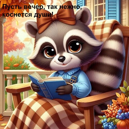 Открытка Пусть вечер, так нежно, коснется души!