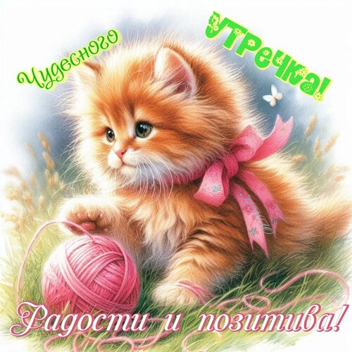 Открытка Чудесного утречка.