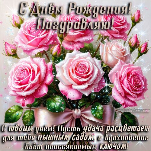 Открытка С Днём Рождения Женщине