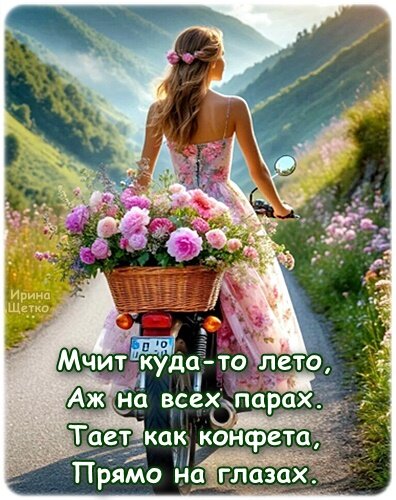 Открытка Мчит куда-то лето...