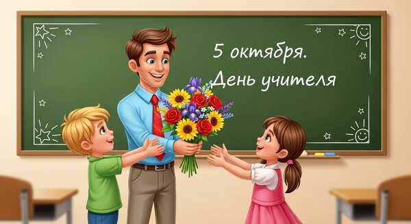 Открытка День учителя