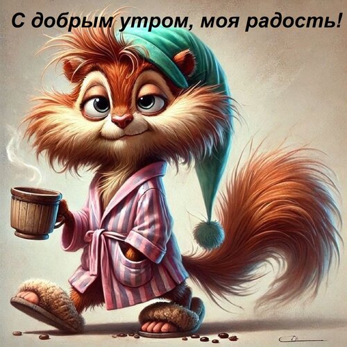 Открытка С добрым утром, моя радость!