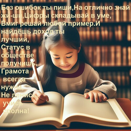 Открытка Без ошибок ты пиши, На отлично знай жи-ши, Цифры складывай в уме, Вмиг решай любой пример. И найдёшь