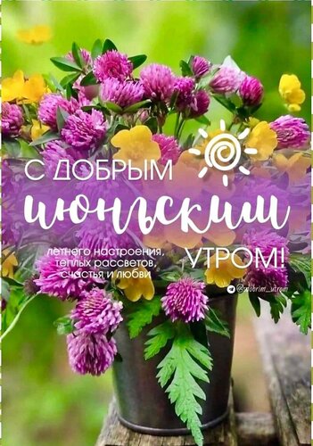 Открытка С добрым июньским утром