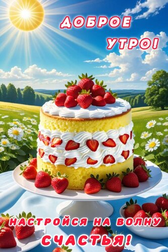 Открытка ДОБРОЕ УТРО! НАСТРОЙСЯ НА ВОЛНУ СЧАТЬЯ!