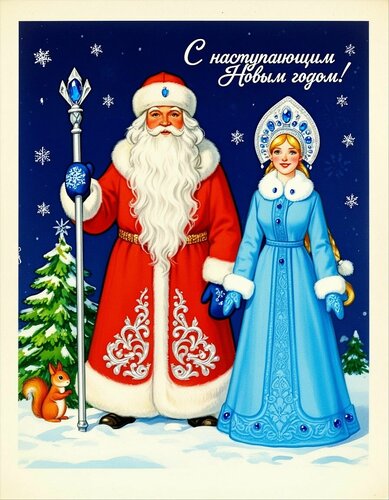 Открытка С наступающим новым годом!