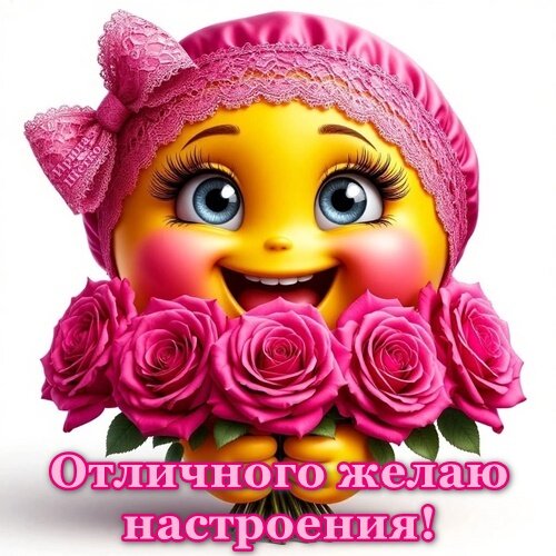 Открытка Отличного желаю настроения!