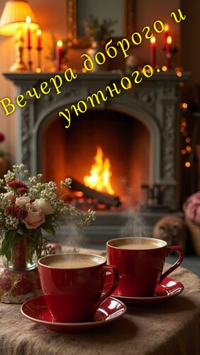 Открытка Вечера доброго и уютного