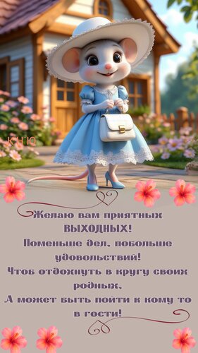 Открытка Желаю вам приятных выходных.