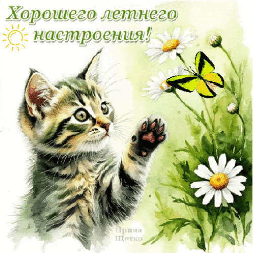 Анимированная открытка Хорошего, летнего настроения!