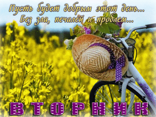 Анимированная открытка Вторник