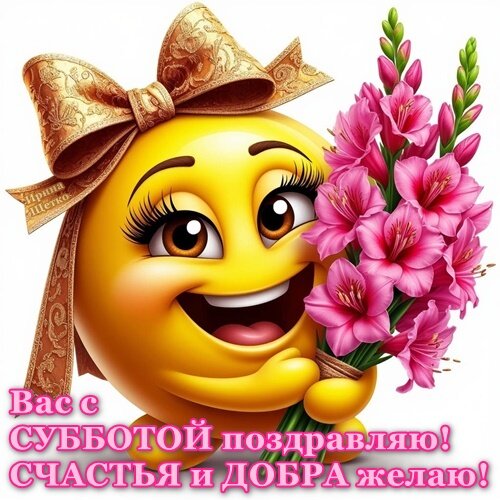 Открытка Вас с субботой поздравляю!...