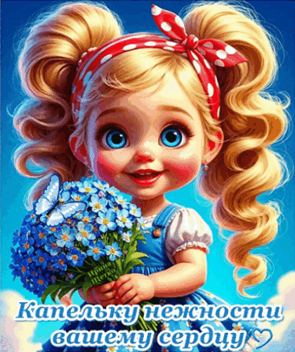 Анимированная открытка Капельку нежности вашему сердцу