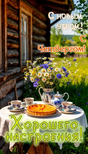 Открытка С новым утром! С четвергом.