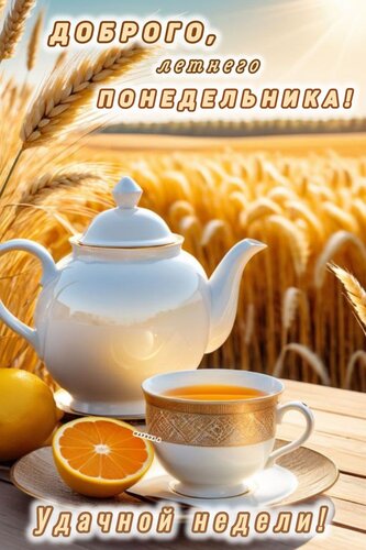 Открытка ДОБРОГО, ЛЕТНЕГО ПОНЕДЕЛЬНИКА! УДАЧНОЙ НЕДЕЛИ!