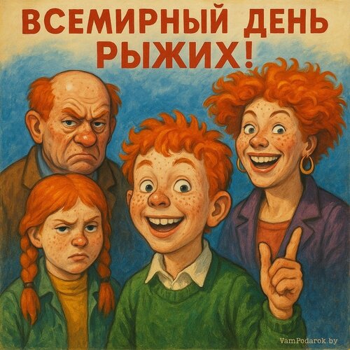Открытка День рыжих