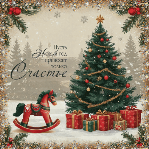 Анимированная открытка С НОВЫМ ГОДОМ!