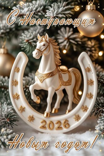 Открытка С НАСТУПАЮЩИМ НОВЫМ ГОДОМ!