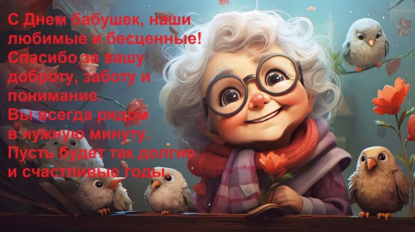 Открытка С Днем бабушек, наши любимые и бесценные! Спасибо за вашу доброту, заботу и понимание. Вы всегда ряд