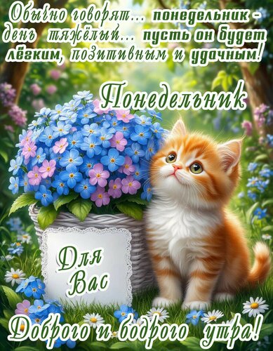 Открытка Понедельник
