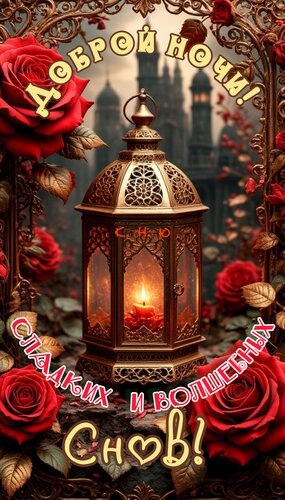 Открытка Доброй ночи! Сладких и волшебных снов!