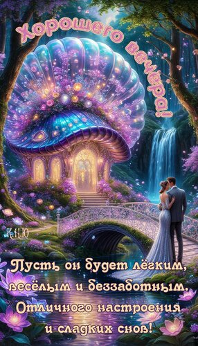Открытка Хорошего вечера.