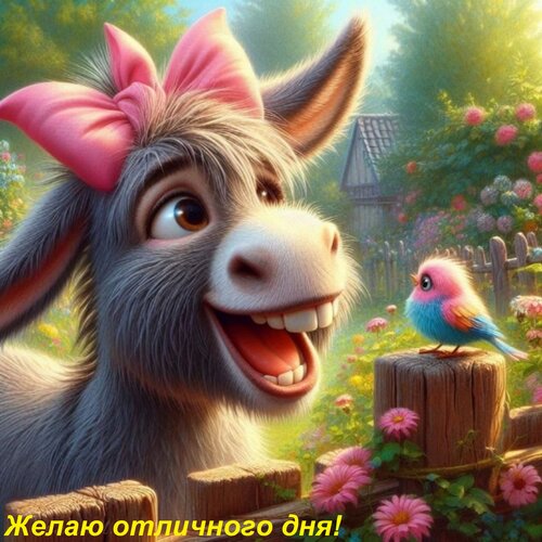 Открытка Желаю отличного дня!
