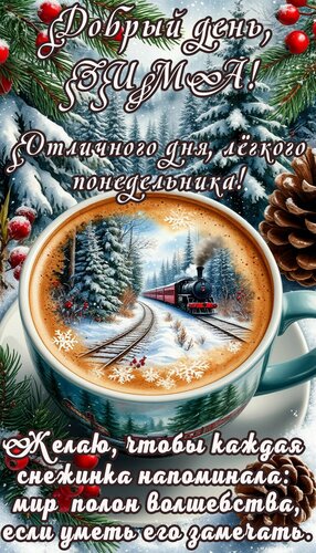 Открытка Первый день ЗИМЫ