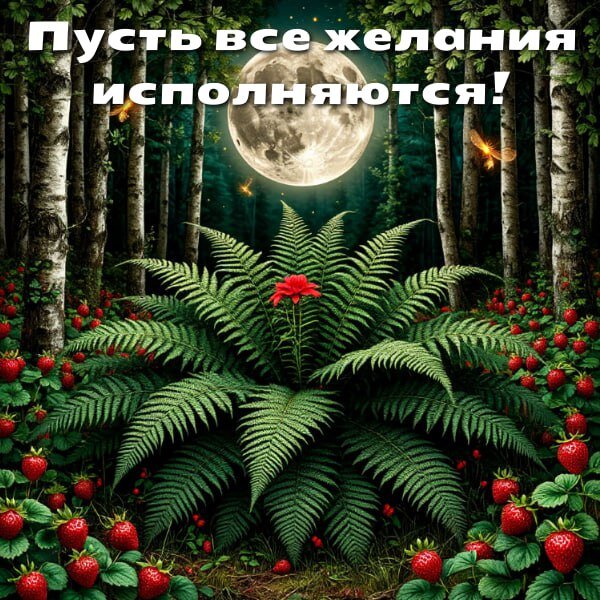 Открытка Пусть все желания исполняются