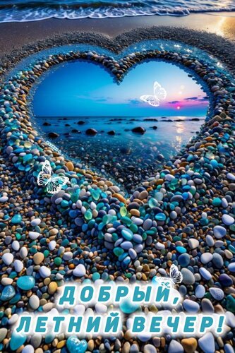 Открытка ДОБРЫЙ, ЛЕТНИЙ ВЕЧЕР!