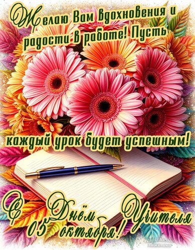 Открытка День учителя