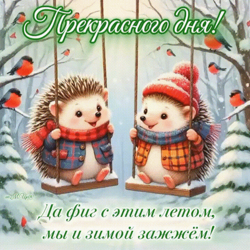 Анимированная открытка Да фиг с этим летом, мы и зимой зажжем!