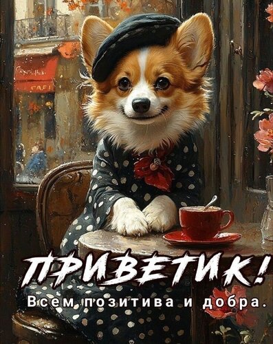 Открытка приветик