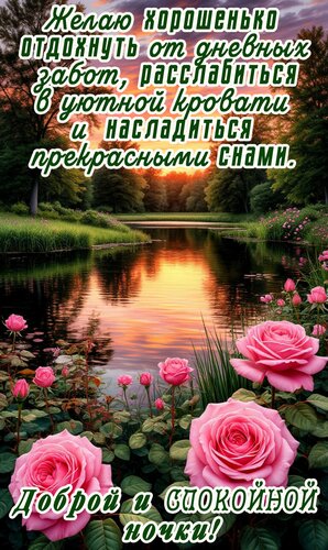 Открытка Спокойной ночи