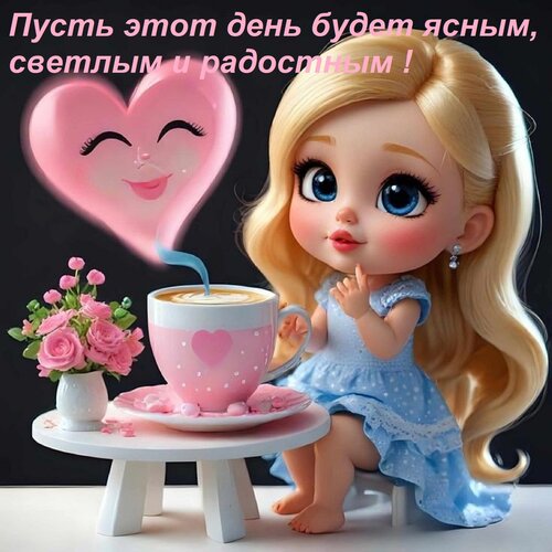 Открытка Пусть этот день будет ясным, светлым и радостным !
