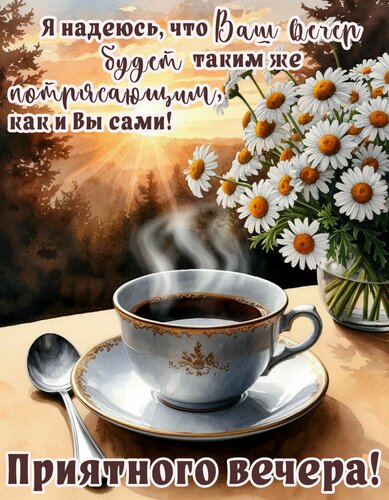 Открытка Добрый вечер