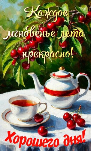 Открытка Каждое мгновенье лета прекрасно! Хорошего дня!