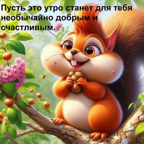 Открытка Пусть это утро станет для тебя необычайно добрым и счастливым.