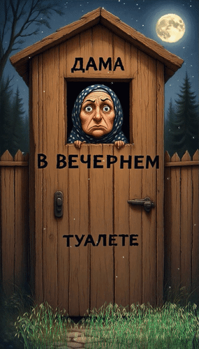 Анимированная открытка Дама в вечернем туалете