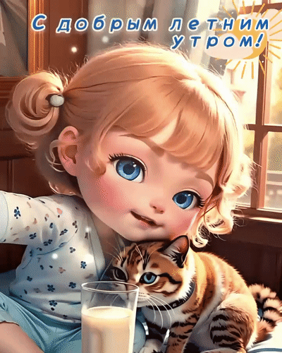 Анимированная открытка С добрым летним утром!