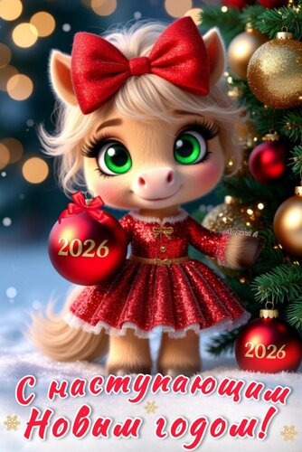 Открытка С НАСТУПАЮЩИМ НОВЫМ ГОДОМ!