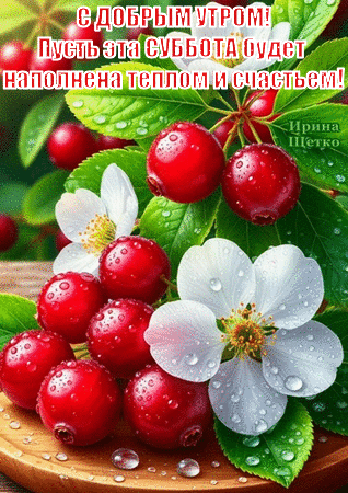 Анимированная открытка Суббота, Доброе утро!