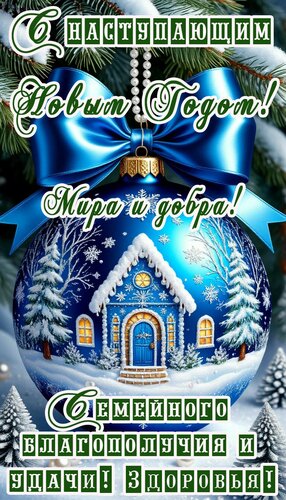 Открытка С наступающим Новым Годом